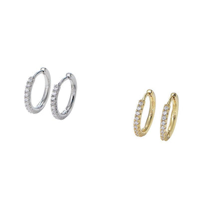 MINI GLITTER HOOPS - 925er Sterling-Silber