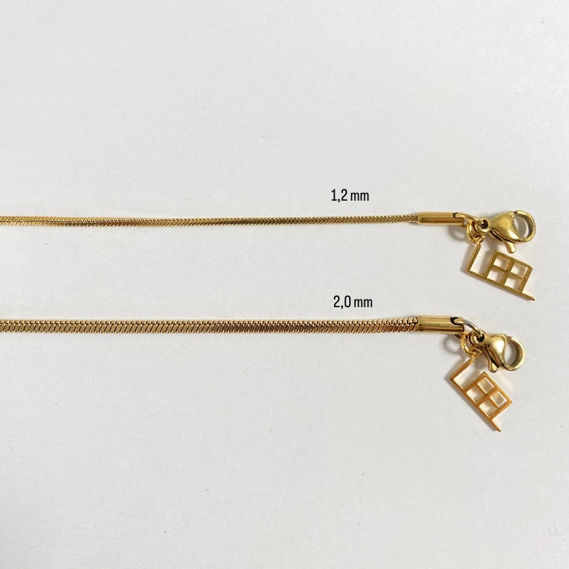 SQUARE SNAKE NECKLACE - Breite: 2,0 mm