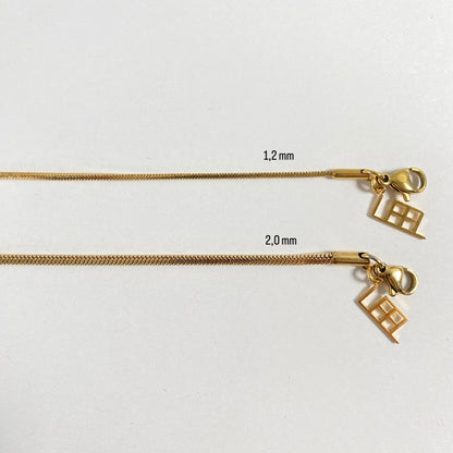 SQUARE SNAKE NECKLACE - Breite: 1,2 mm