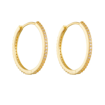 BIG GLITTER HOOPS - 925er Sterling-Silber