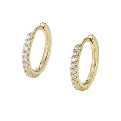 MINI GLITTER HOOPS - 925er Sterling-Silber