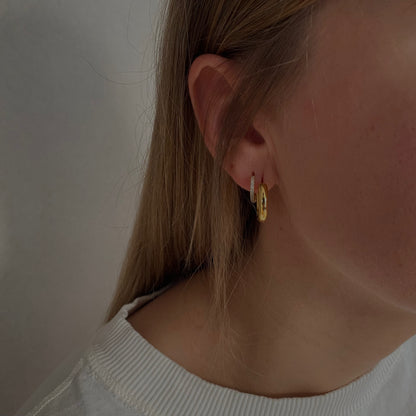 MINI GLITTER HOOPS - 925er Sterling-Silber