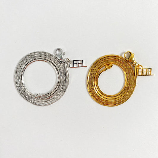 SQUARE SNAKE NECKLACE - Breite: 1,2 mm
